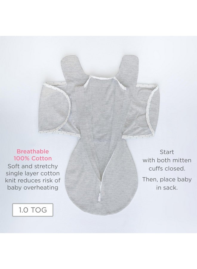 SwaddleDesigns 6-Way Omni Swaddle Sack Arms Up Swaddle for Newborn, More Options to Calm Startle Reflex, Improves Sleep, Easy Transition Baby Sleep Sack, Small, 0-3 Mo, 6-12 lbs, Heathered Gray - Image 5