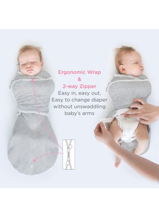 SwaddleDesigns 6-Way Omni Swaddle Sack Arms Up Swaddle for Newborn, More Options to Calm Startle Reflex, Improves Sleep, Easy Transition Baby Sleep Sack, Small, 0-3 Mo, 6-12 lbs, Heathered Gray - Image 4