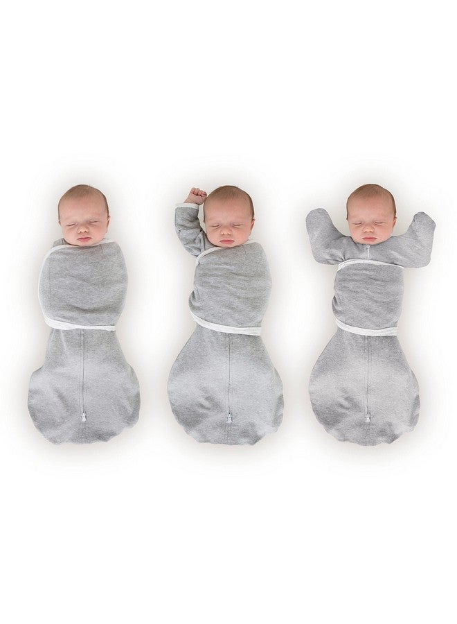 SwaddleDesigns 6-Way Omni Swaddle Sack Arms Up Swaddle for Newborn, More Options to Calm Startle Reflex, Improves Sleep, Easy Transition Baby Sleep Sack, Small, 0-3 Mo, 6-12 lbs, Heathered Gray - Image 1