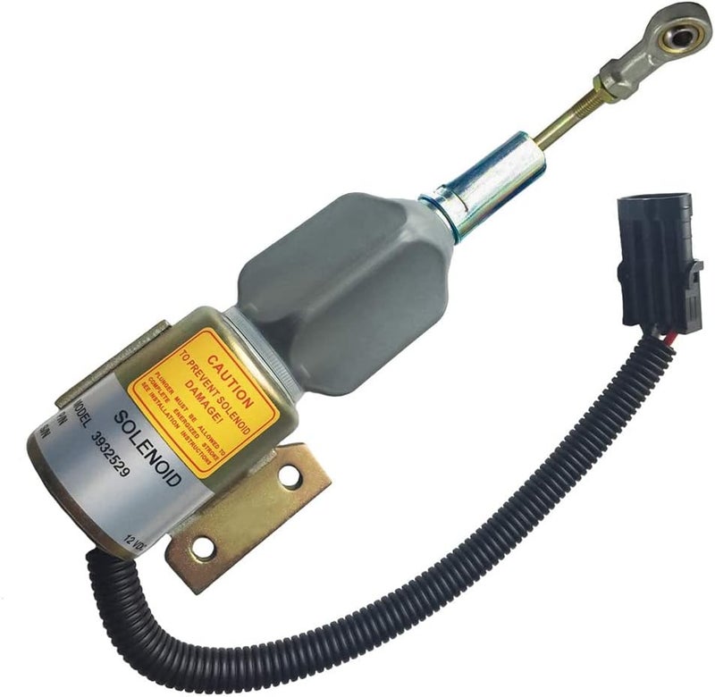 Earlyred 3932529 Fuel Shut Off Solenoid 3932929 SA-4756-12 SA-4891-12 3930658 3935431 SA475612 J932529 Compatible with Cummins Diesel Engine 6BT 4BT 5.9L 12V Solenoid - Image 1