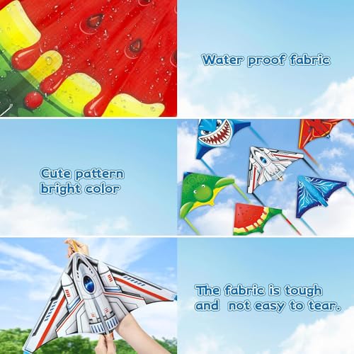 Hymaz 12 Pack Mini Catapult Kites for Kids, Flying Glider Plane Toys for 3-8+ Years Boys Girls Gifts- Finger Launcher Kites Bulk Great for Birthday Party Beach Outdoor Games - Image 4