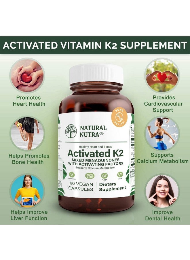 Natural Nutra Full Spectrum Vitamin K2 Supplement, Support Cardiovascular Health, Helps Promotes Bone Health, Support Calcium Metabolism, Liver Function, Improve Dental Health, 75 mcg 60 Capsules - Image 3