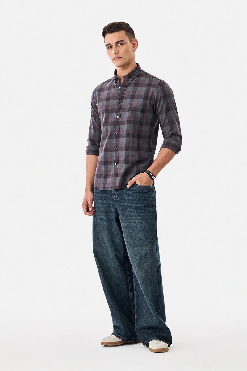 SNITCH 100% Cotton Slim Fit Checks Shirt