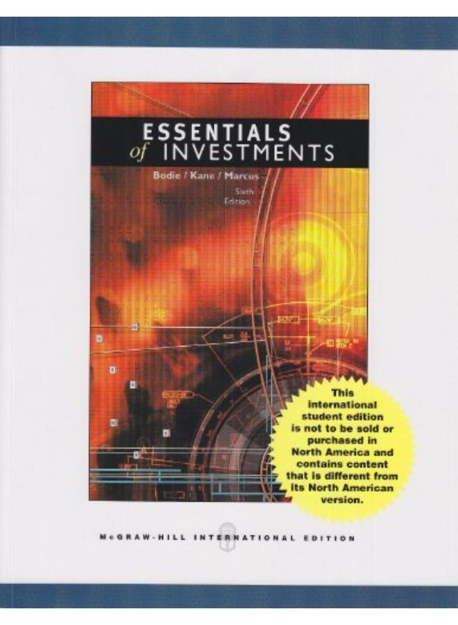 Essentials of Investments: International Edition 