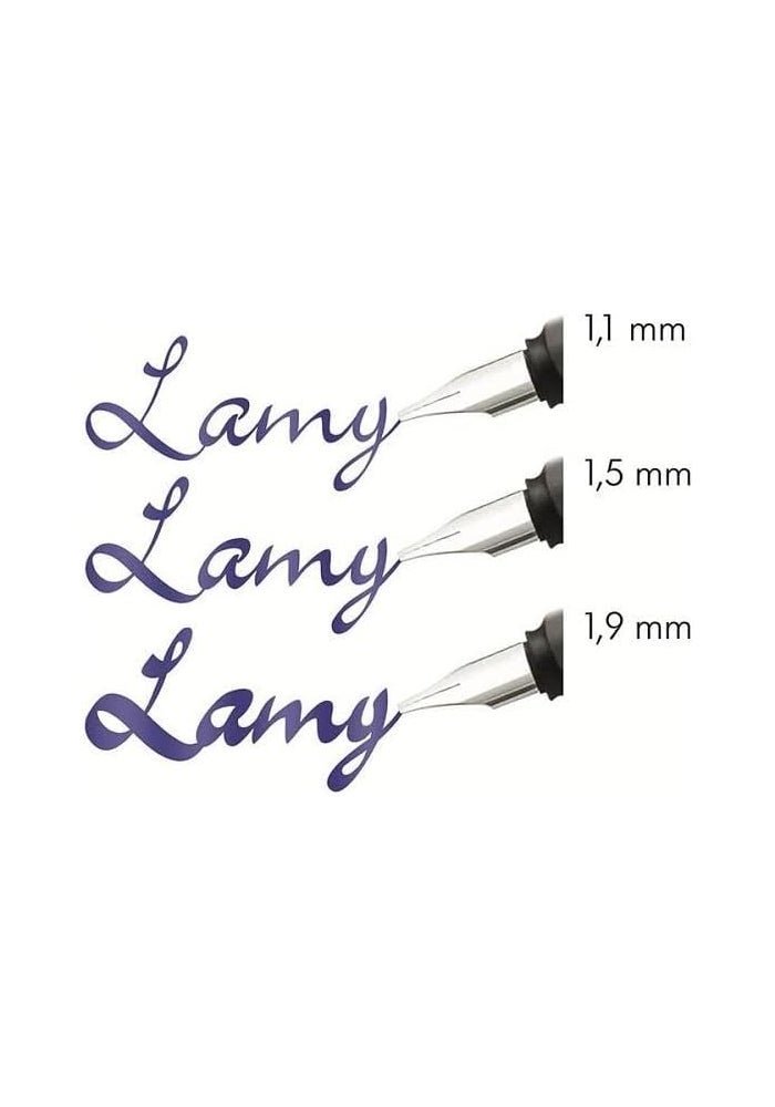 LAMY Z 50 Nib Set for Joy Fountain Pen - 1.1 mm Chisel Point, Silver - Image 4