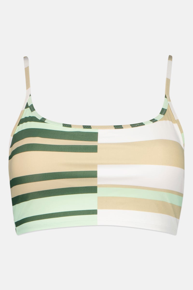 Aerie Women Striped Padded Bikini Top, Multicolor  - Image 1