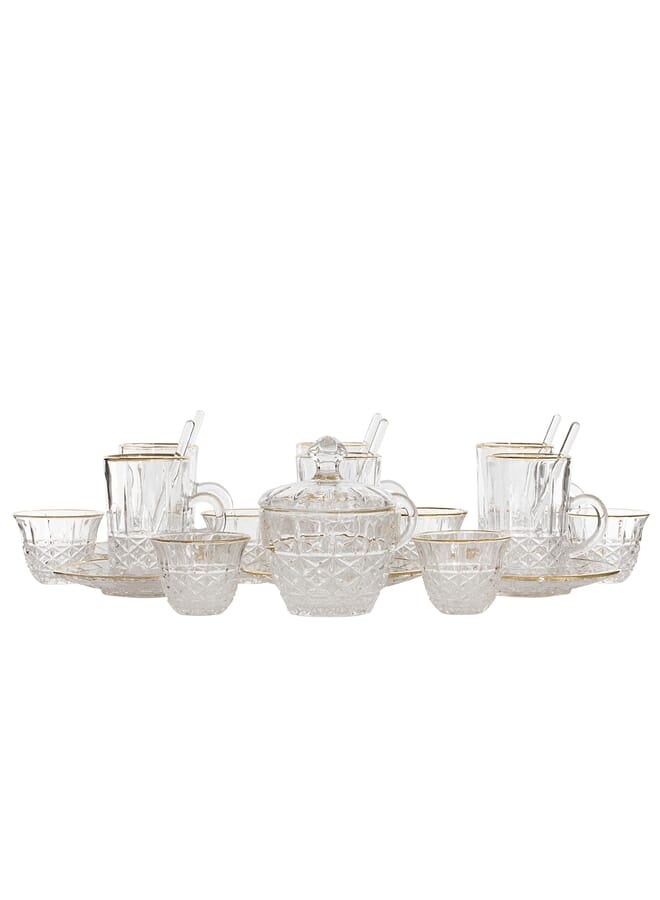 Alsaif Gallery Max Set Of 26 Glass Tea And Coffee Cups - Image 1