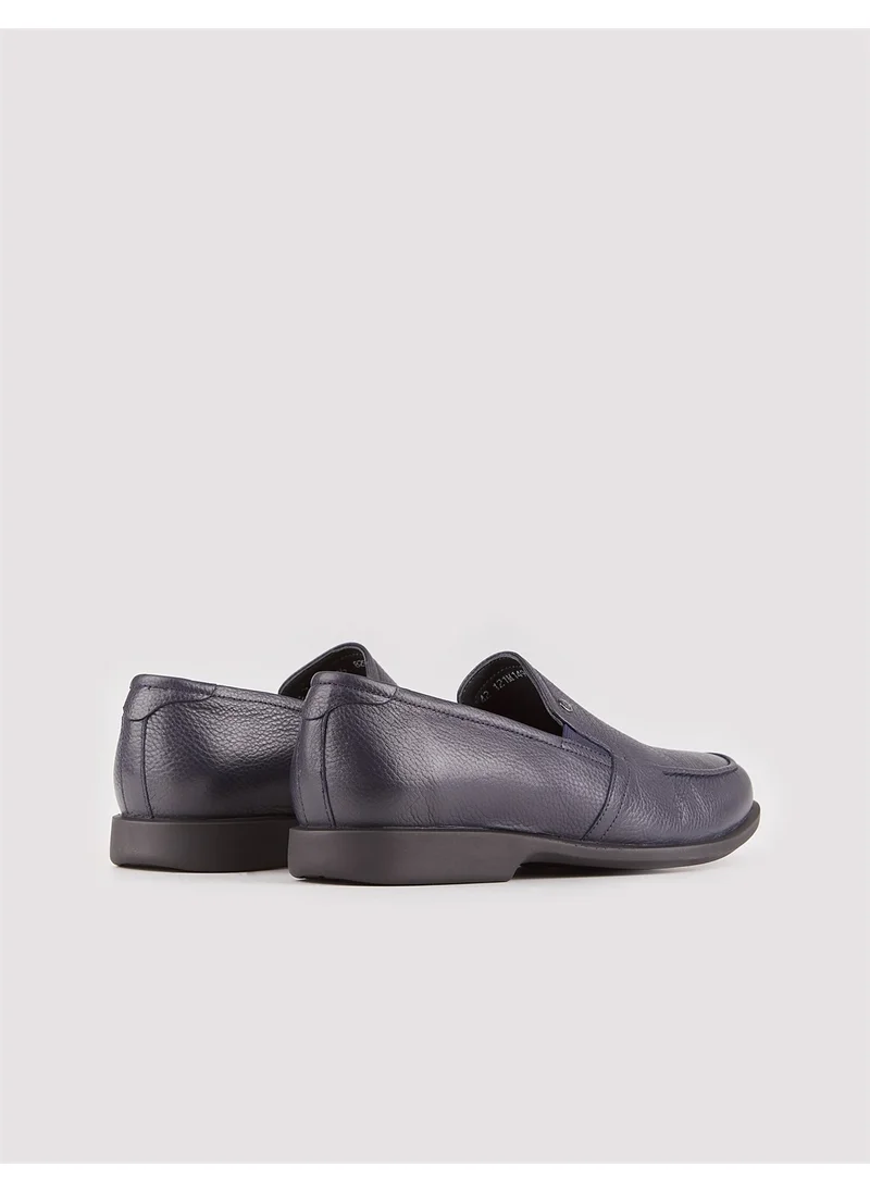 Cabani Leather Navy Blue Men's Casual Shoes