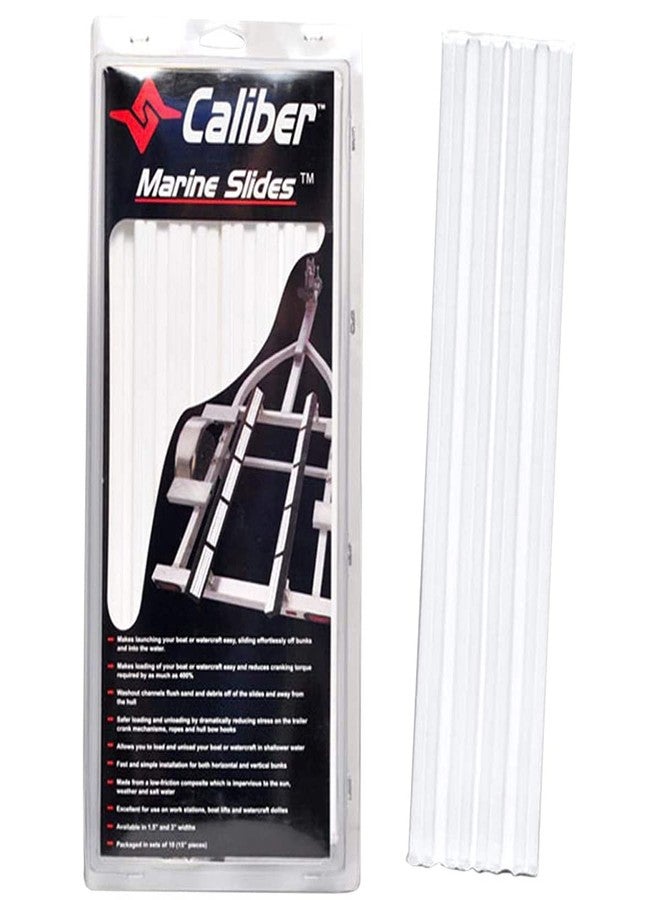 Caliber 23031 Marine Slides - 1-1/2" x 15", White - Image 1