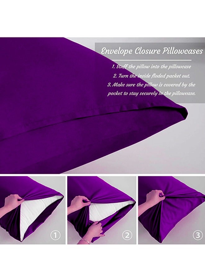 snooze Pillowcases set 2 pcs, 50*70 cm, Purple - Image 5