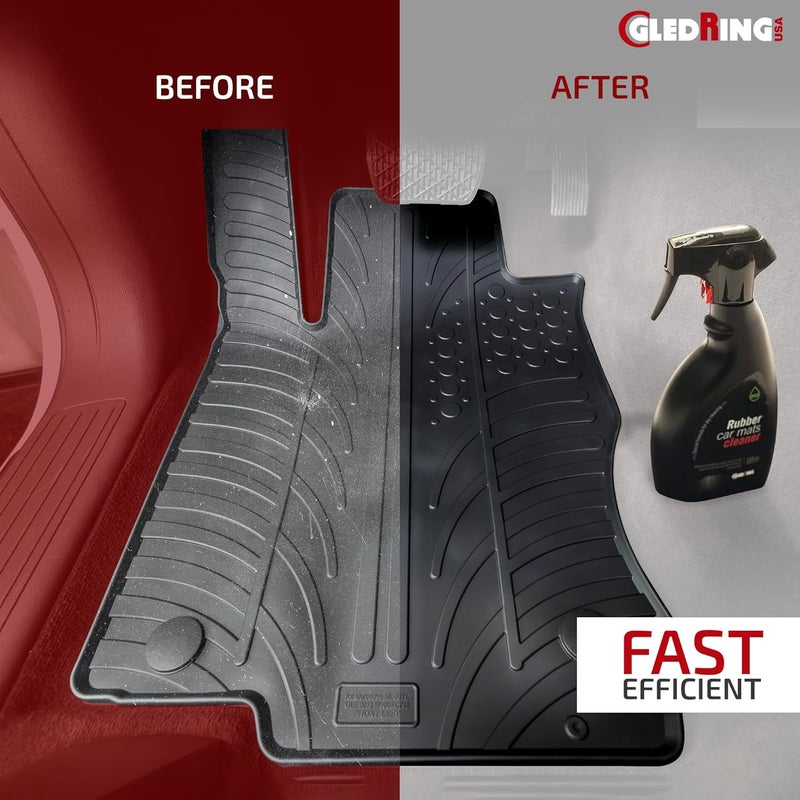 Gledring Rubber Car Mats Dry Wash Cleaner - Rubber Floor Mat Cleaner, Enviornment Friendly, Water Based, No Smell, does not Mark or Slip After Cleaning, Spray & Wipe - 16.9 oz (500 ml) - Image 2