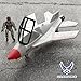Lollipop United States Air Force Sky Raider Fighter Jet Toy Airplane with Pilot Missile Realistic Military Aircraft Soldier Action Figure Bomber Plane Model for Kids 3 - Image 4