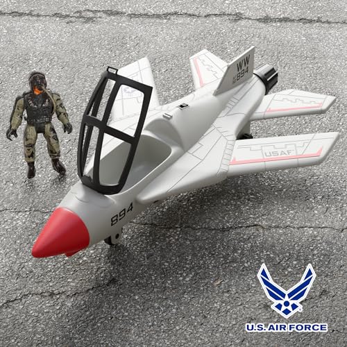 Lollipop United States Air Force Sky Raider Fighter Jet Toy Airplane with Pilot Missile Realistic Military Aircraft Soldier Action Figure Bomber Plane Model for Kids 3 - Image 5