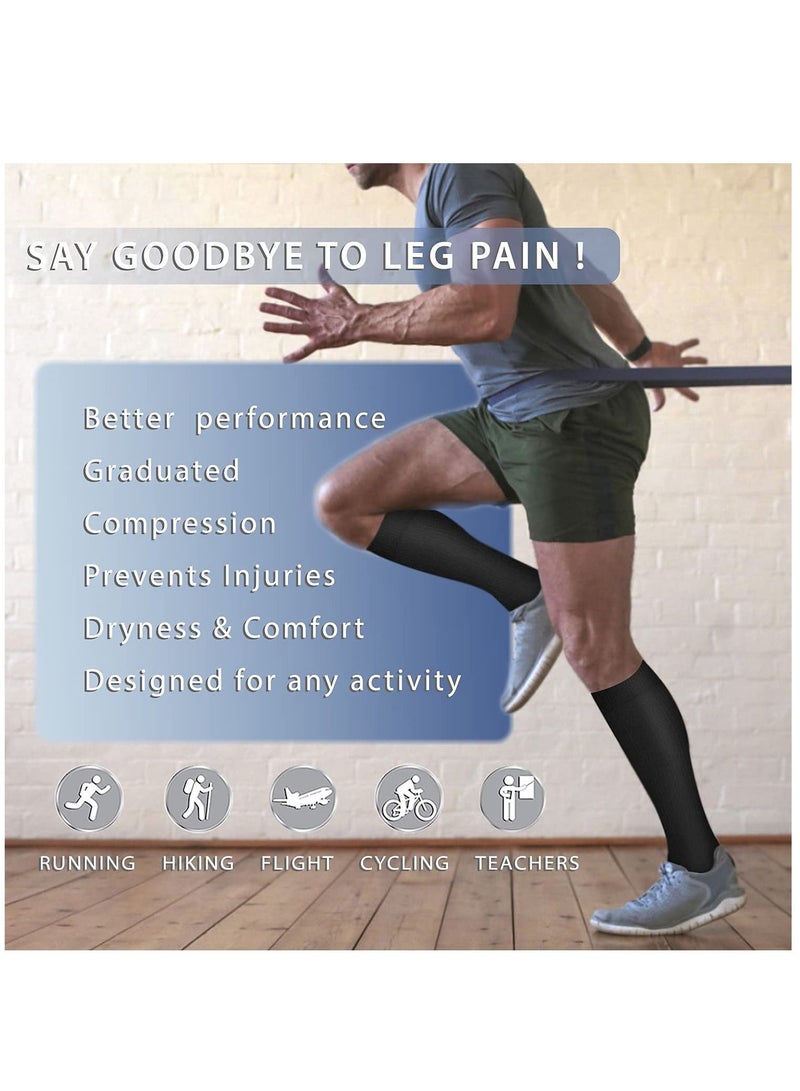 KASTWAVE Copper Compression Socks For Men & Women Circulation-Best For Medical Running Hiking Cycling 15-20 mmHg L/XL - Image 4