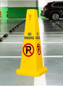 Festive Gallery No Parking Outdoor 4 Sides View  Caution Board | Weatherproof No Parking Sign | Portable Outdoor Traffic Cone | Caution No Parking Yellow Sign Board 67x28x28 cm  - Image 5