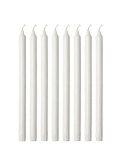 Generic Unscented Candles  8 Pack White 