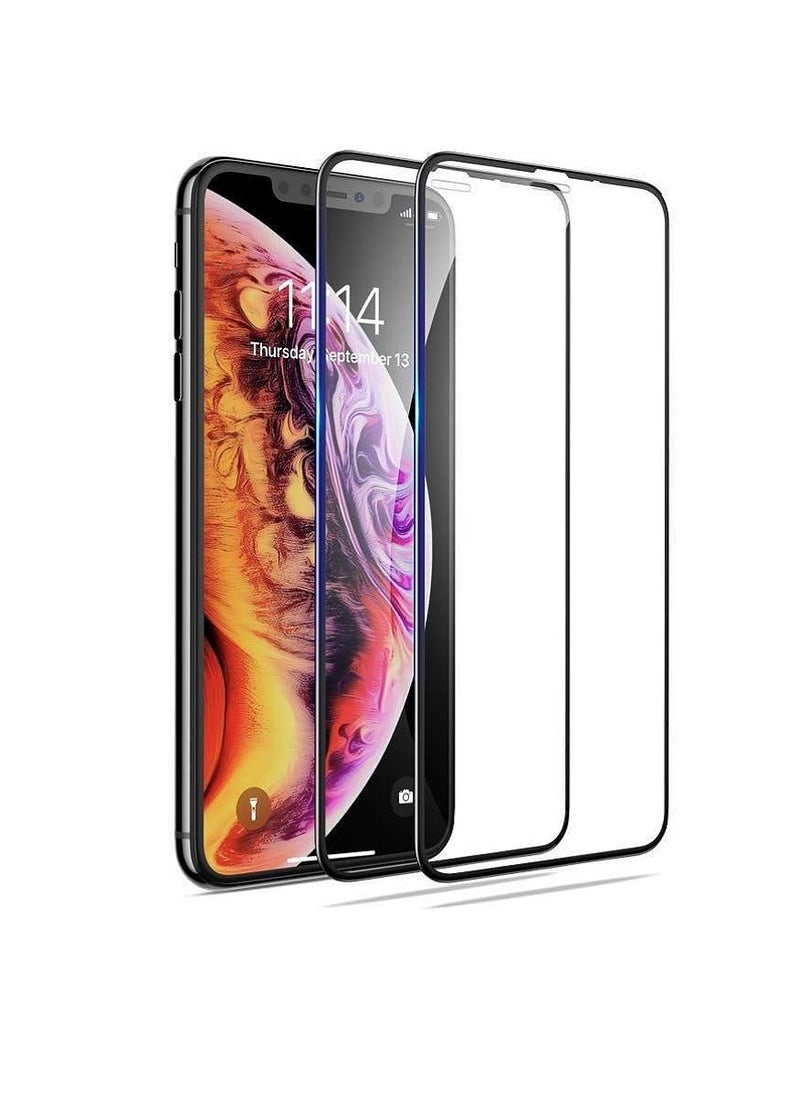Super 2 Pieces Tempered Glass Screen Protector 5D Designed For iPhone XS Max Full Glue Edge to Edge Full Screen Coverage And Bubble Free - Image 1