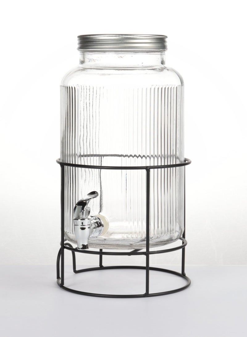 هوم فيو جك عصير 5.5 لتر بصنبور تدفق سهل – موزع عصير ومشروبات باردة متعدد الاستخدامات للعصائر الطازجة، مناسب للحفلات والنزهات والمنزل والتخييم - Image 1