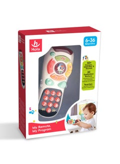 HOLA Hola My Remote Interactive Baby TV Remote Toy with 20+ Buttons, 50+ Sounds & Melodies, Learning Numbers, Letters, and Colors, Realistic Design, and Durable, Safe Material for Toddlers 6M+  - Image 4