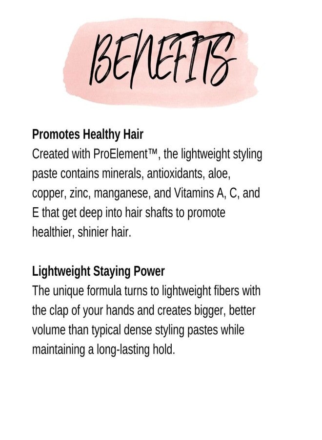 Calista EMBELLISH Texturizing Definer Styling Paste, Salon Quality Lightweight Hair Clay for All Hair Types, Contains Hair Fiber Technology for Volume, Texture & Pliable Hold, 1.7 oz - Image 3