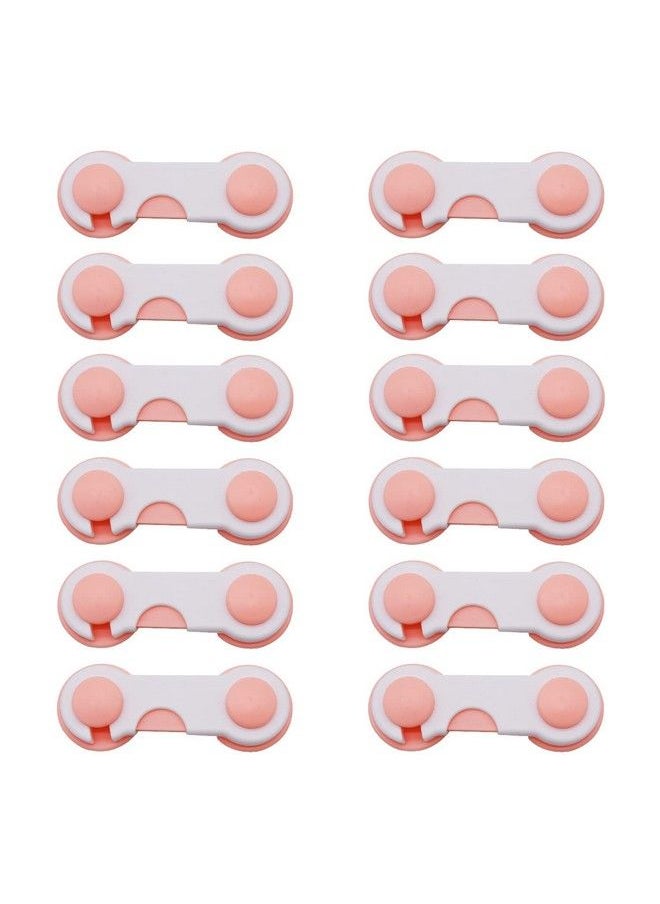 Safe-O-Kid - (Pack Of 12)Easy To Use Dotted With Smiley Ends Child Proof Cabinet Lock - Image 1