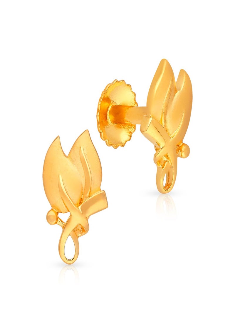 Malabar Gold and Diamonds 22k 916 Purity Gold Studs Earrings for Women DZER404Y  - Image 1