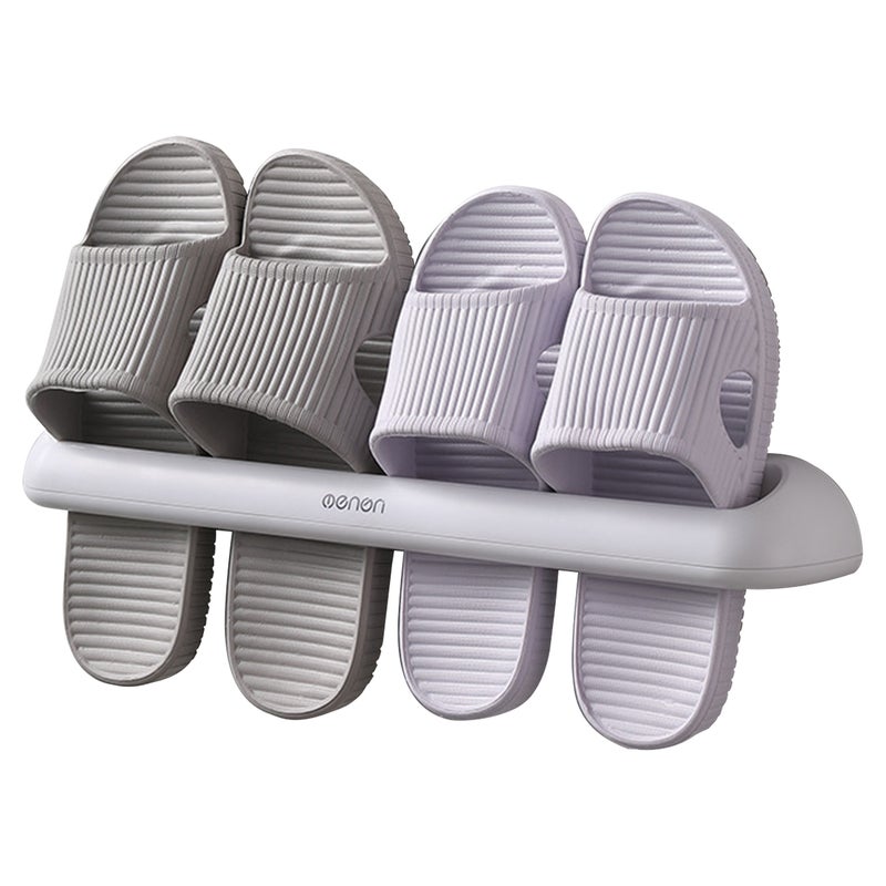 Bathroom Slippers Rack Wall Mounted Shoe Organizer Rack Slippers Holder Shoes Hanger Self Adhesive Shoes Storage Holder Bathroom Storage Organizer - Image 1