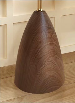 Raffine Multifunction Modern Design Round Coffee Table Luxury Glass Tabletop End Table Wood Base Side Table Center Table for Living Room Bedroom 45x55 cm  - Image 5