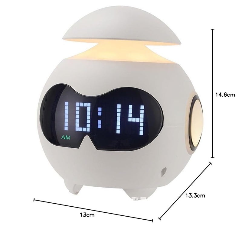 KRESHU Abs Led Digital Alarm Clock With Wireless Bluetooth Speaker For Songs|Usb Slot|Led Display For Reading, Bedroom, Desk (White,1-Pcs) - Image 2