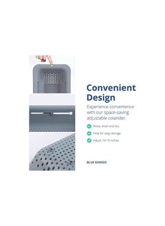 MIRFA Extendable Kitchen Sink Colander Strainer Basket (Grey)  - Image 4