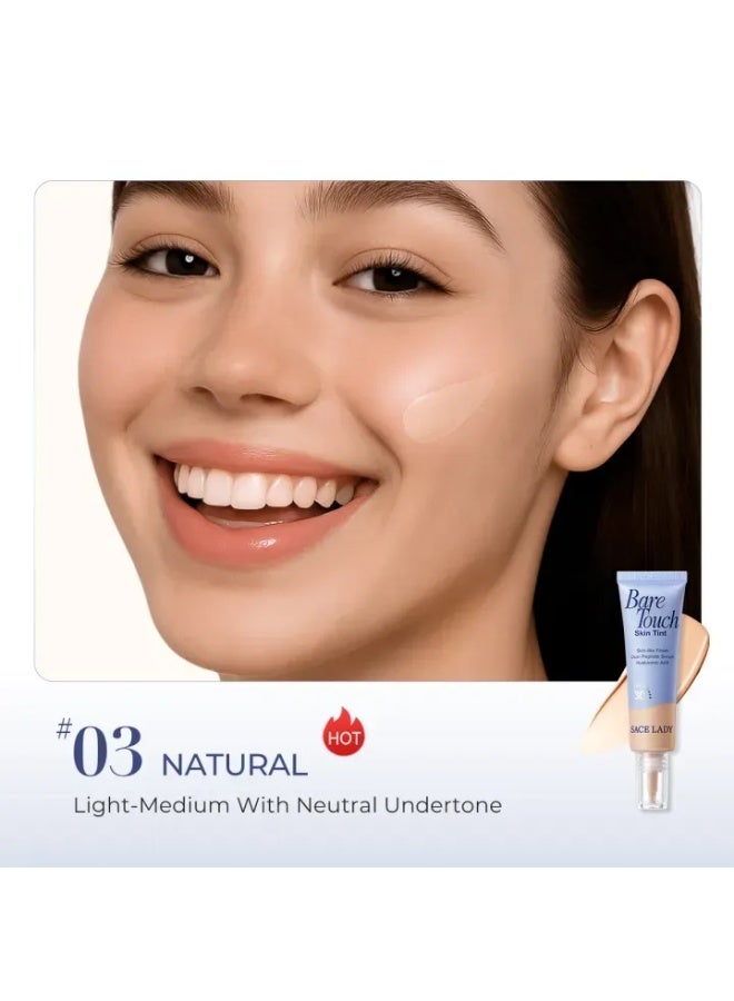 ساس ليدي كريم أساس Bare Touch Skin Tint بحجم السفر مع عامل حماية من الشمس SPF30 PA+++ – طبيعي (03) - Image 1