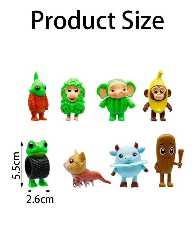 KalamkariX 8 PCS Italian Brainrot Toys, Tralalero Tralala Tung Tung Tung Sahur, Unique Cat and Prawn Figurines, Desktop Decor for Bookshelf Display, Office Decoration, Home and Office - Image 2