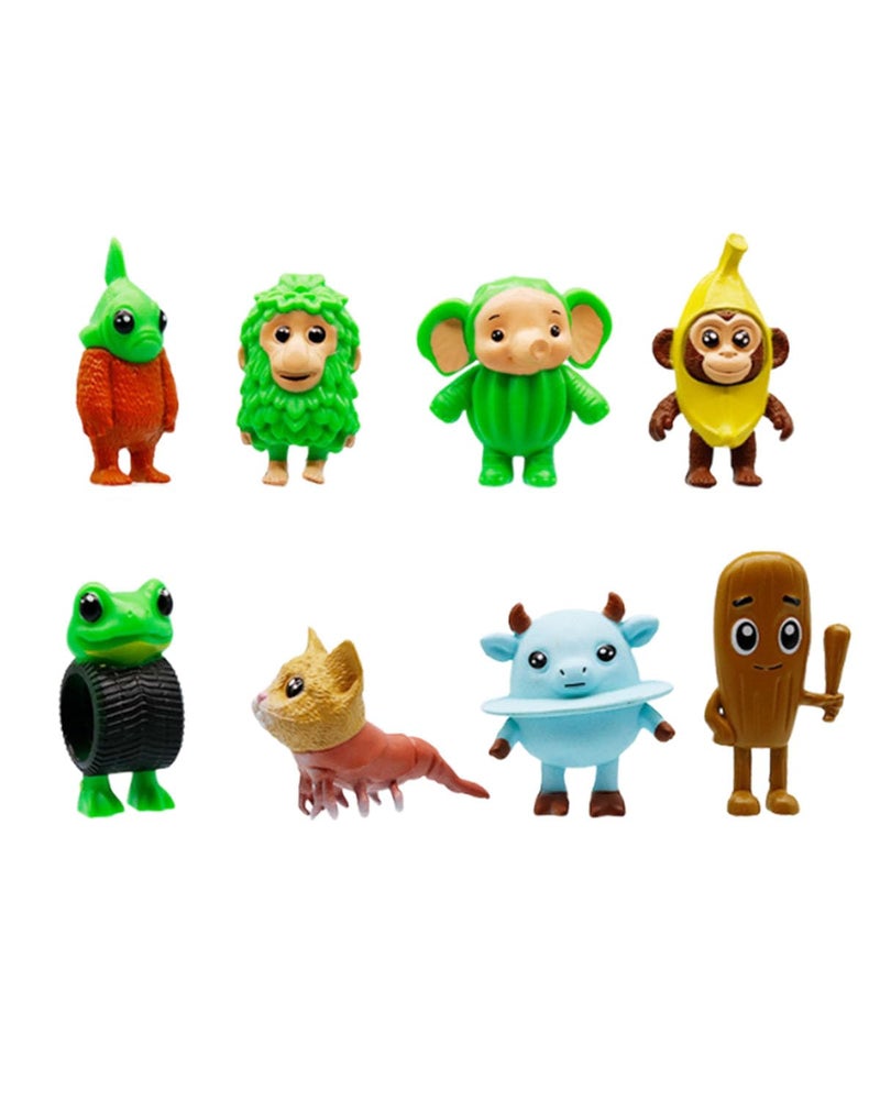 KalamkariX 8 PCS Italian Brainrot Toys, Tralalero Tralala Tung Tung Tung Sahur, Unique Cat and Prawn Figurines, Desktop Decor for Bookshelf Display, Office Decoration, Home and Office - Image 1
