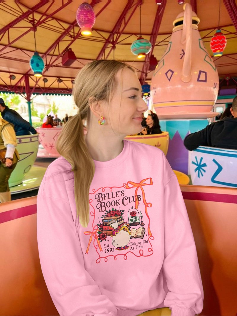 FASHGL Magical Kingdom Sweatshirt for Women Magic Shirt Family Vacation Sweater Cute Castle Graphic Long Sleeve Pullover Tops - Image 3