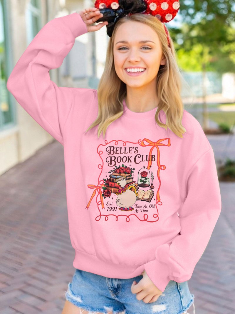 FASHGL Magical Kingdom Sweatshirt for Women Magic Shirt Family Vacation Sweater Cute Castle Graphic Long Sleeve Pullover Tops - Image 2