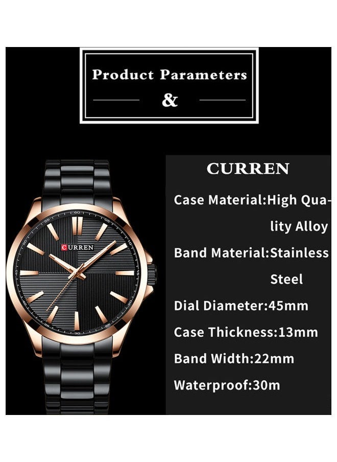 CURREN - 8322 Waterproof Outdoor Stainless Steel Wrist Watch - Image 1