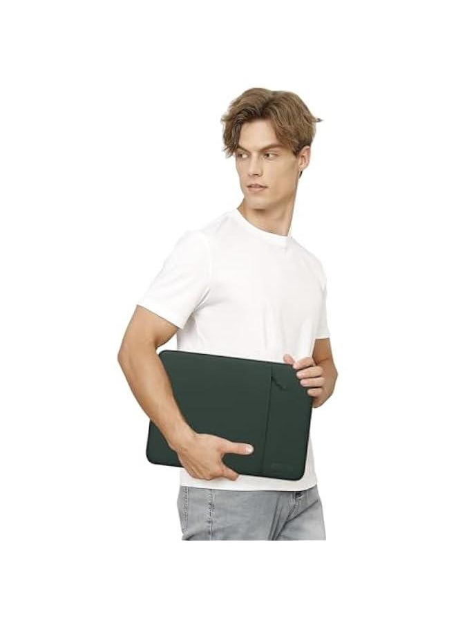 Generic Laptop Case 13 inch, 13 inch Laptop Sleeve Compatible with MacBook Air M4 M3 M2 M1 2025-2018 / Pro M2 M1 2025-2016, Polyester Vertical Computer Sleeve Bag with Pocket, Midnight Green  - Image 5
