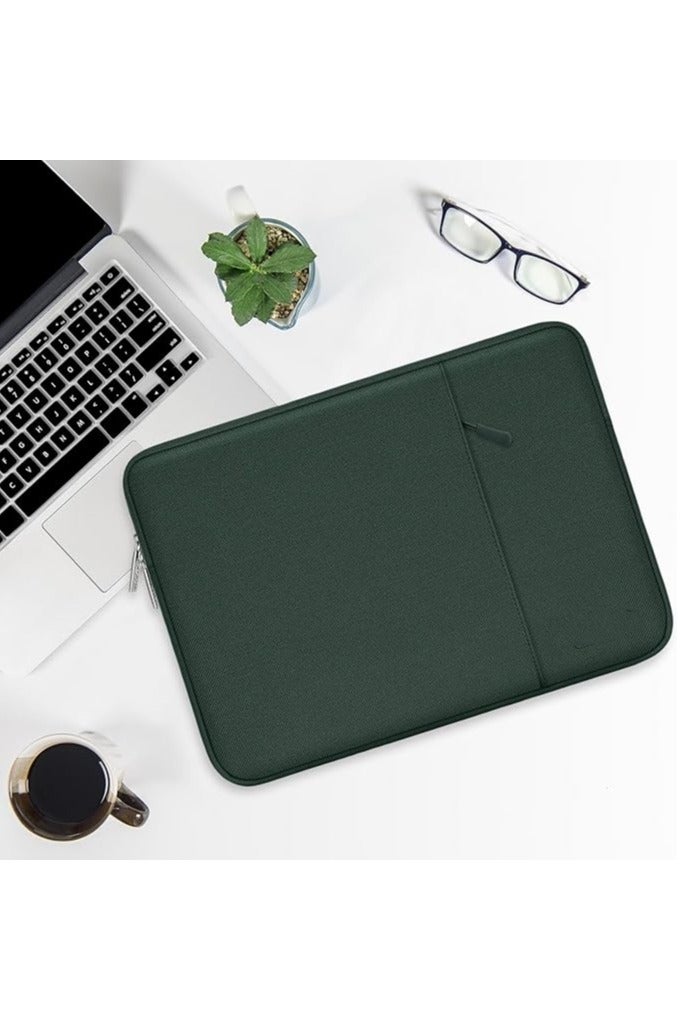 Laptop Case 13 inch, 13 inch Laptop Sleeve Compatible with MacBook Air M4 M3 M2 M1 2025-2018 / Pro M2 M1 2025-2016, Polyester Vertical Computer Sleeve Bag with Pocket, Midnight Green - Image 4