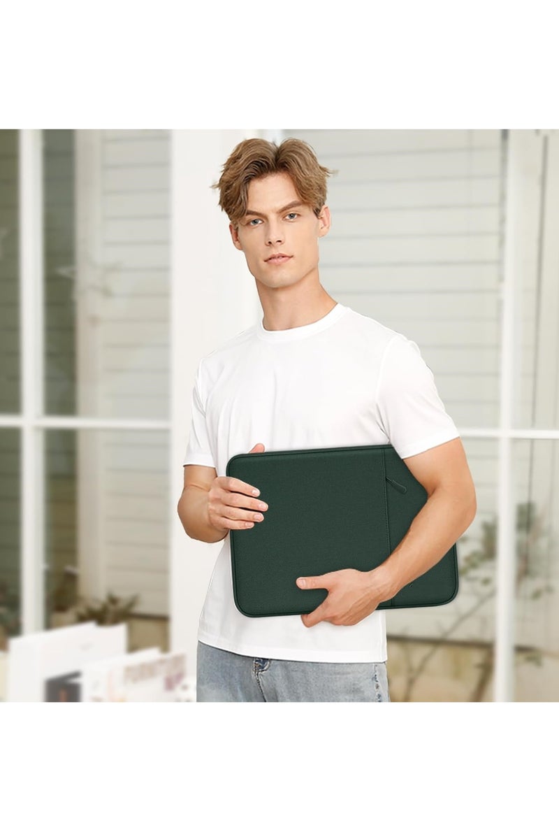 Laptop Case 13 inch, 13 inch Laptop Sleeve Compatible with MacBook Air M4 M3 M2 M1 2025-2018 / Pro M2 M1 2025-2016, Polyester Vertical Computer Sleeve Bag with Pocket, Midnight Green - Image 5