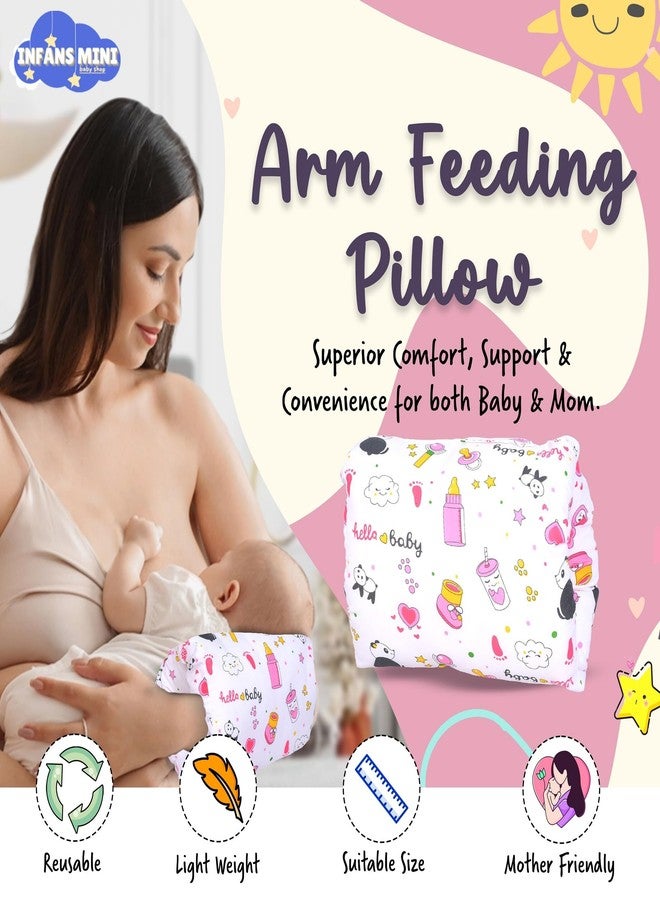 Infans Mini وسادة إنفانز الصغيرة للرضاعة، وسائد الرضاعة الطبيعية للأمهات، وسائد الرضاعة بالزجاجة للأطفال مناسبة للسفر (أزرق باندا) - Image 2