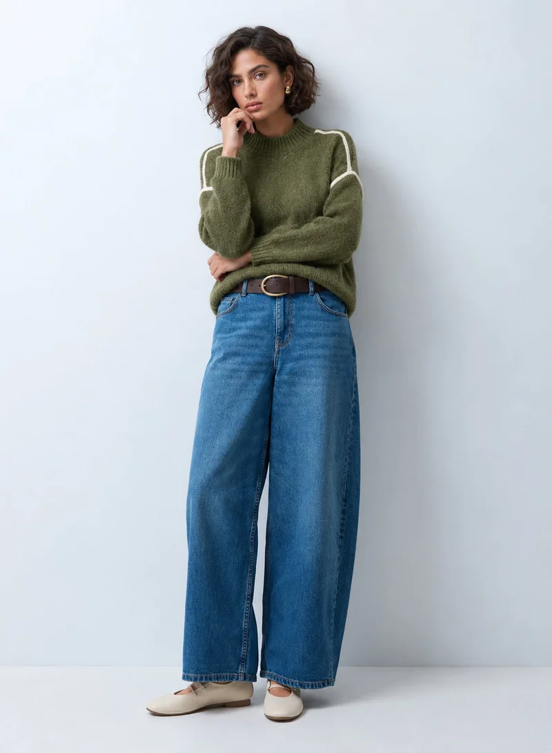 فيرو مودا VMBOOM Long Sleeve High Neck Type Piping Pullover