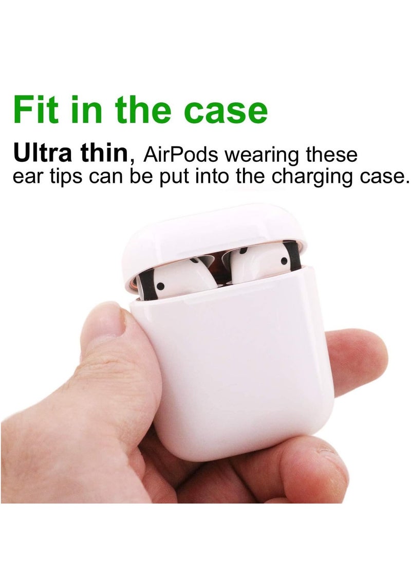 KASTWAVE - 5 Pairs Silicone Earbuds for Air Pods 2, Ultra-Thin Slim Rubber Ear Tips Ear Gels Anti-Slip Earbuds Cover, Compatible with Apple AirPods 2 (2 Pairs Black, 3 Pairs White, Fit in The Charging Case) - Image 1