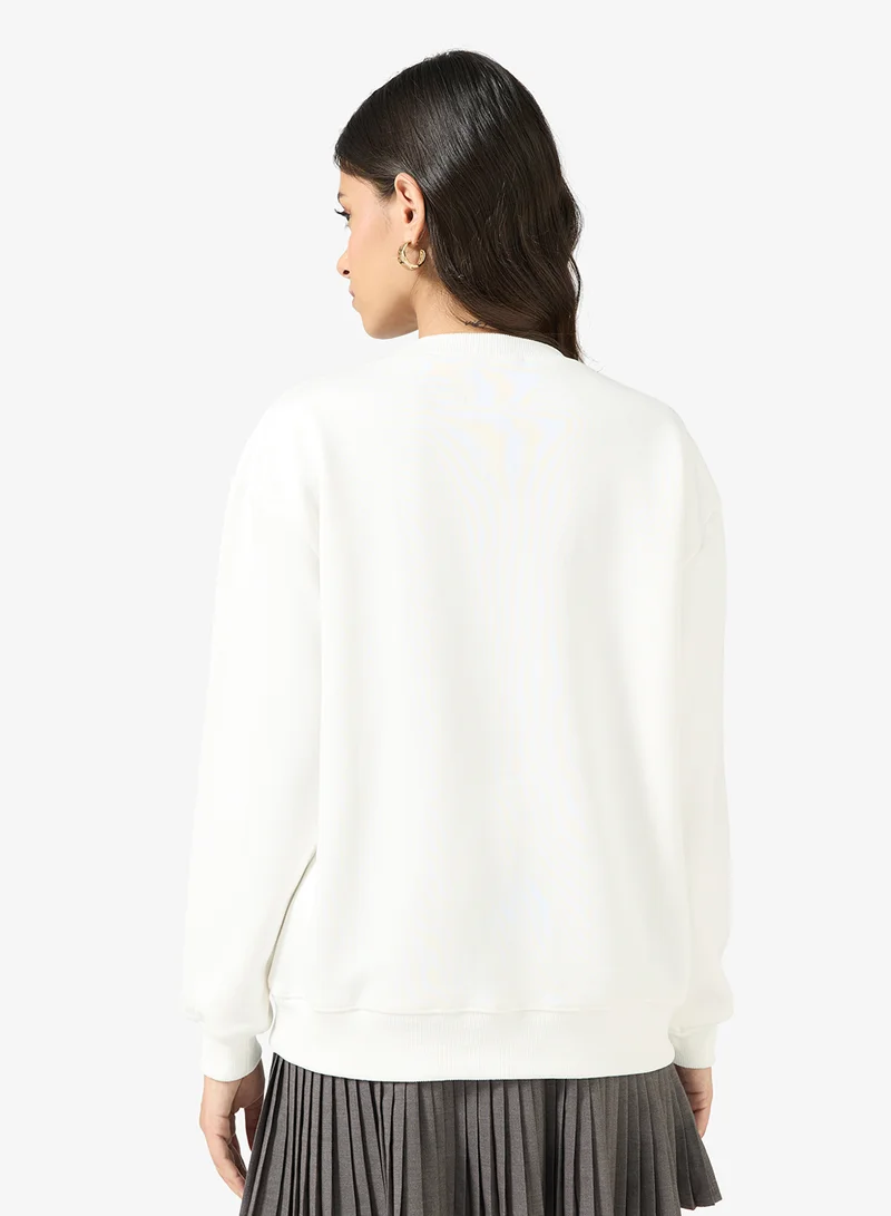 Ginger Oversize Varsity Style Sweatshirt