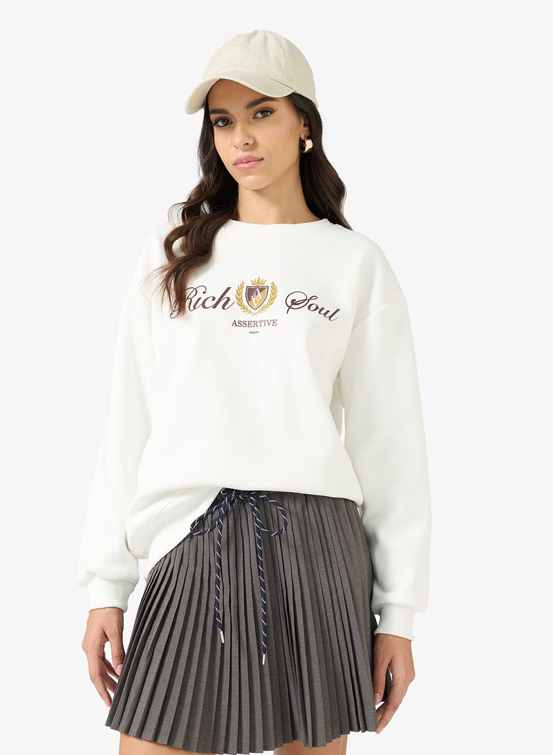 Ginger Oversize Varsity Style Sweatshirt - Image 1