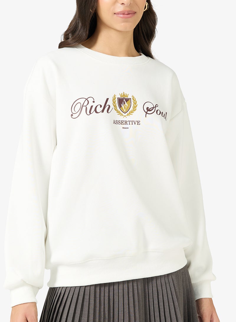 Ginger Oversize Varsity Style Sweatshirt - Image 3