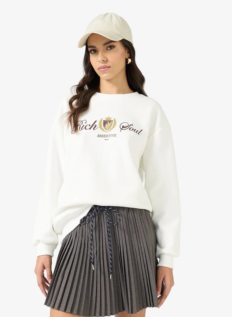 Ginger Oversize Varsity Style Sweatshirt