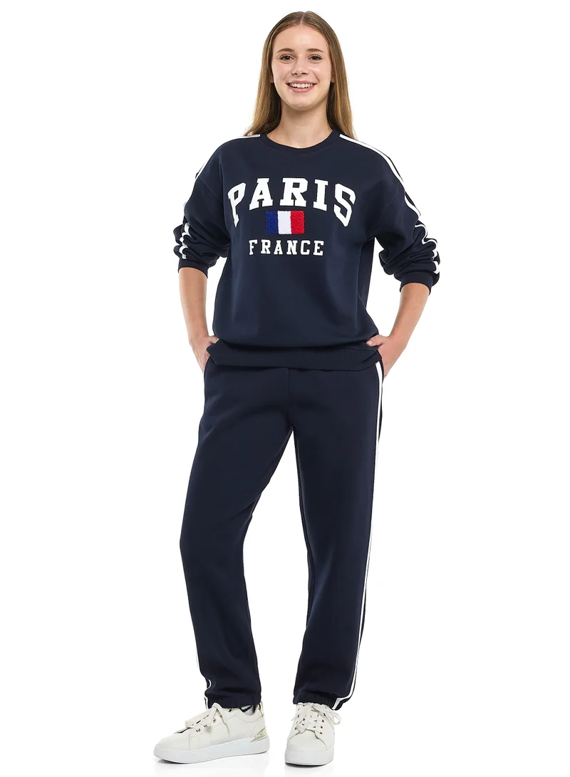 victor and jane 2-Piece Set- “Paris France” Cotton Fleece