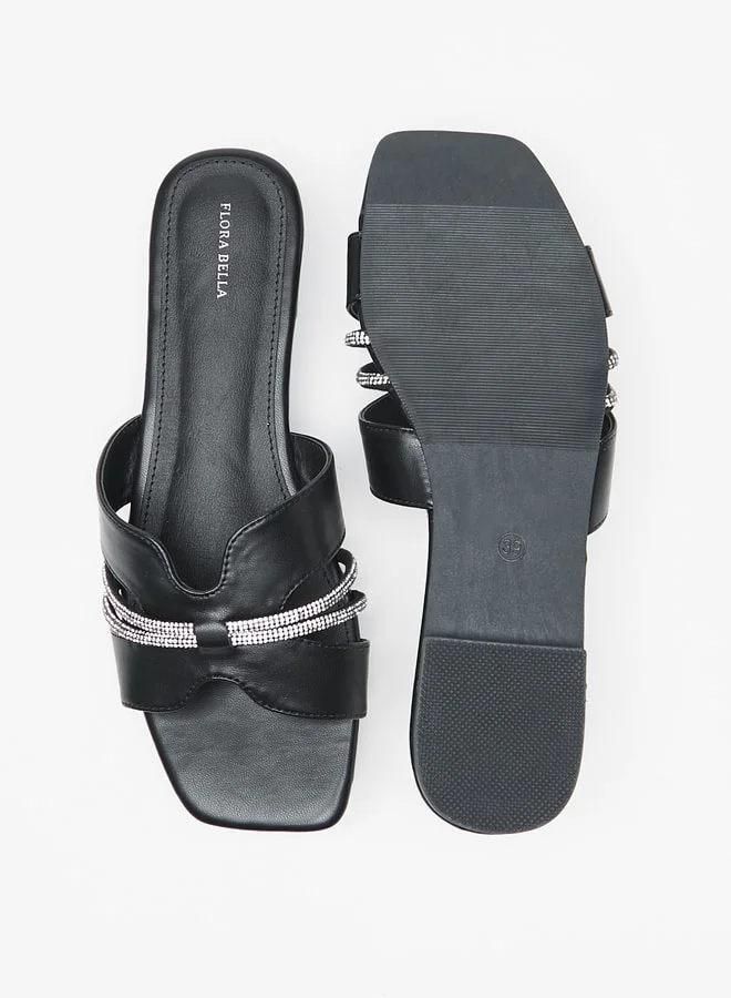 Flora Bella Women's Embellished Slip-On Sandals