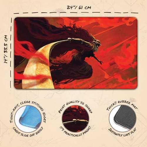 Paramint Malenia Blade of Miquella (Stitched) - MTG Playmat by Anato Finnstark, Elden Ring, Dark Souls - Compatible with Magic The Gathering Playmat - Play MTG, YuGiOh, TCG - Original Designs - Image 4