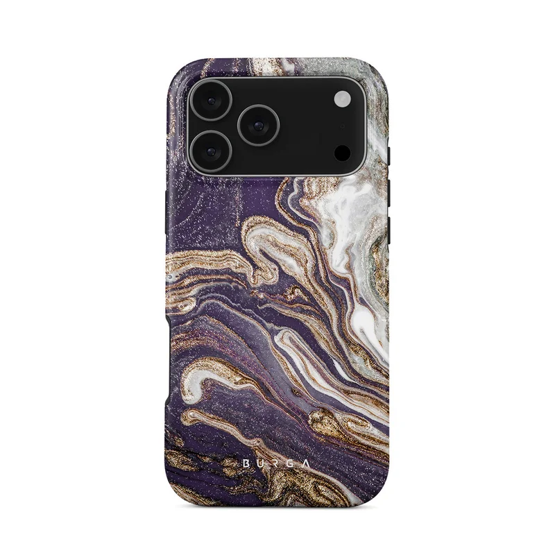 بورجا جراب فاخر لهاتف iPhone 17 Pro Max Nostalgia Feeling متوافق مع هيكل صلب مزدوج الطبقات هجين + حماية من السيليكون - غطاء محمول مقاوم للخدش والصدمات